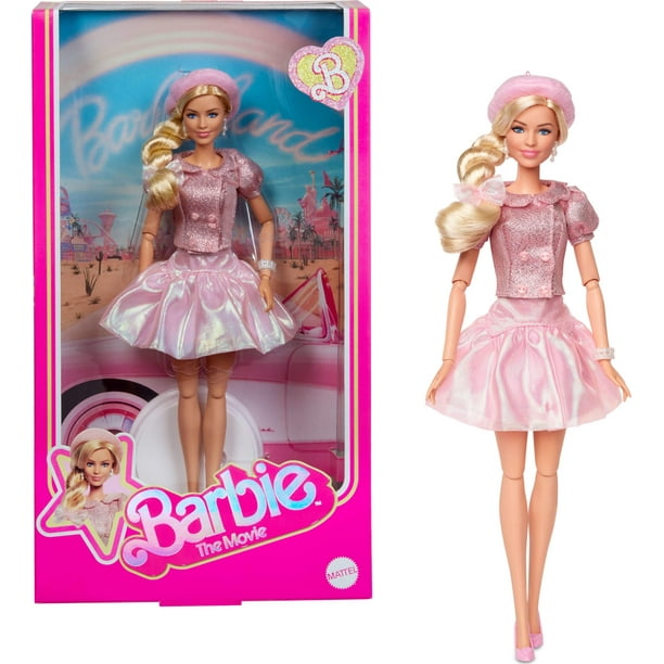 Muñeca Barbie, traje rosa de Margot Robbie de Barbie The Movie
