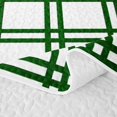 thumbnail image 5 of Manfei Contemporary Grid Quilt King,Checkered Art King Coverlet Set,White Dark Green,3 Pieces,1 Bedspread and 2 Pillowcases, 5 of 7