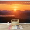 thumbnail image 2 of Modern Wallpaper Murals 3D Beautiful sunrise Sun meadow trees Spring Landscape high mountains Peel and Stick Removable Self-Adhesive PVC Wall Stickers for Nursery Kids Bedroom TV Wall Decor, 2 of 5