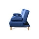 thumbnail image 5 of Sofá Cama De Lino Azul Modelo Caroli Makora Con Portavasos, 5 of 10