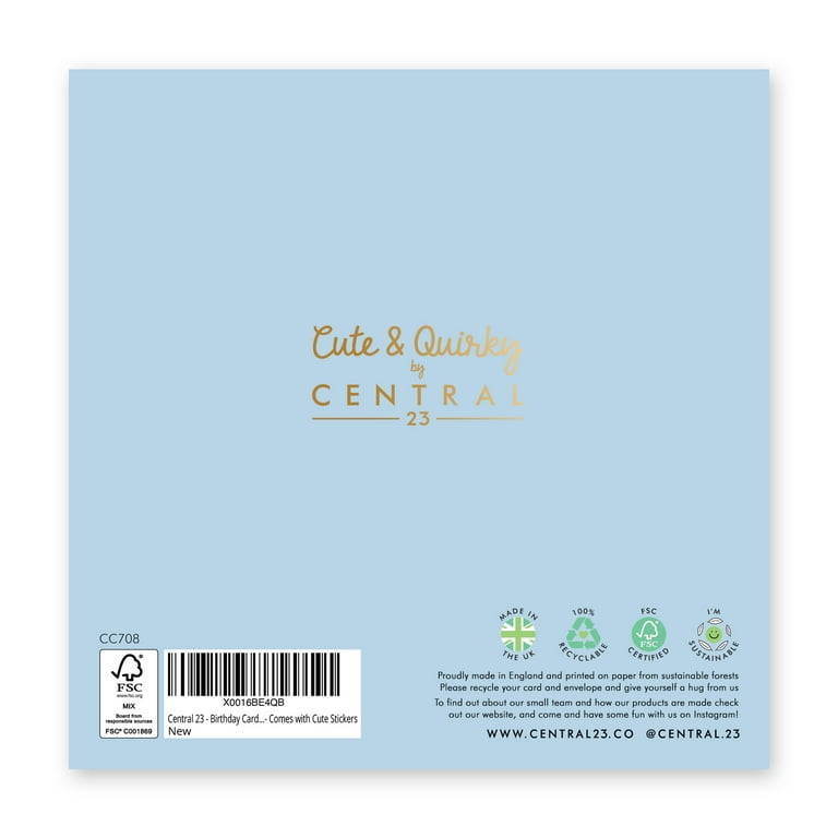 Central 23 - Birthday Card for Friends - Floral Design - Cute Happy  Birthday Card for Her - Friendship Card - Comes with Fun Stickers 
