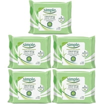 Simple Kind To Skin Cleansing Facial Wipes, Travel Pack, 7-Count (Pack of 5)
