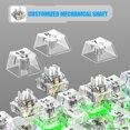 thumbnail image 3 of 61 teclas Gamer Keyboard Hotswap Backlit Keycap para computadora portátil (blanco), 3 of 7