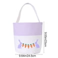 thumbnail image 3 of Easter Basket Easter Embroidered Bunny Egg Tote Basket - Purple Fabric Cute Bunny Embroidery Tote, Lightweight Basket for Egg Storage Gatherings & Easter Decor Celebrations, 1pc, 3 of 6