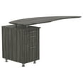 thumbnail image 2 of Mayline Medina Curved Desk Return With Pedestal (Left) in Mocha, 2 of 4