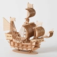thumbnail image 4 of MasteelfCA 3 Set DIY Wooden Puzzle Plaything 3D Puzzle Toy Simulation Car Boat Train Style DIY Handmade Craft Jigsaw Puzzle Model (Mixed Style), 4 of 8