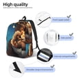 thumbnail image 4 of Naloa Squirrel Sleeping In Tree Canvas Backpack for Men Women Rucksack Casual Travel Daypack College Tote Satchel Bookbag for Teens-Small, 4 of 7
