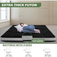 thumbnail image 3 of Slsy Japanese Floor Mattress for Adults, 4" Thick Sherpa Fleece Futon Mattress, Roll Up Sleeping Pads, Reversible and Portable Folding Foam Floor Bed Tatami Mat, 3 of 11
