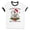 White/Black, variant on Santa Skeleton Dead Inside Ringer Tee Shirt Unisex Large White/Red