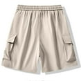 thumbnail image 4 of uikmnh Mens Shorts Men's Casual Shorts for Everyday Wear Comfortable Cargo Design with Drawstring Closure Ideal for All Seasons and Perfectly Paired with T Shirts Size:6XL, 4 of 5