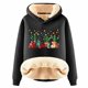 thumbnail image 1 of WILLBEST Sudadera Deportiva para Mujer, Estilo Casual Plus, de Terciopelo, con Estampado de Cactus Navideños y Manga Larga con Capucha Grande, 1 of 4