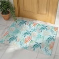 thumbnail image 2 of Teal Sea Turtle Starfish Indoor Door Mat 20x31.5 Inch Summer Beach Coral Shell Blue Front Door Mat Non Slip Washable Entryway Rug Low Profile Dirt Trapper Doormat for Bathroom Kitchen Bedroom, 2 of 9