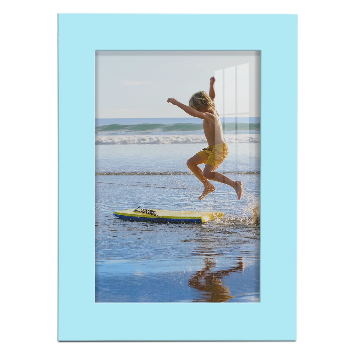 Modern Real Wood 5x7 inch Picture Frame in Blue