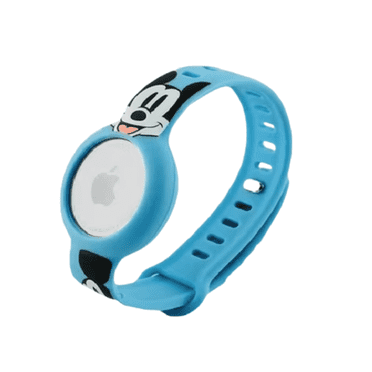 Disney Mickey Mouse Airtag Bracelet Silicone Wristband; Blue