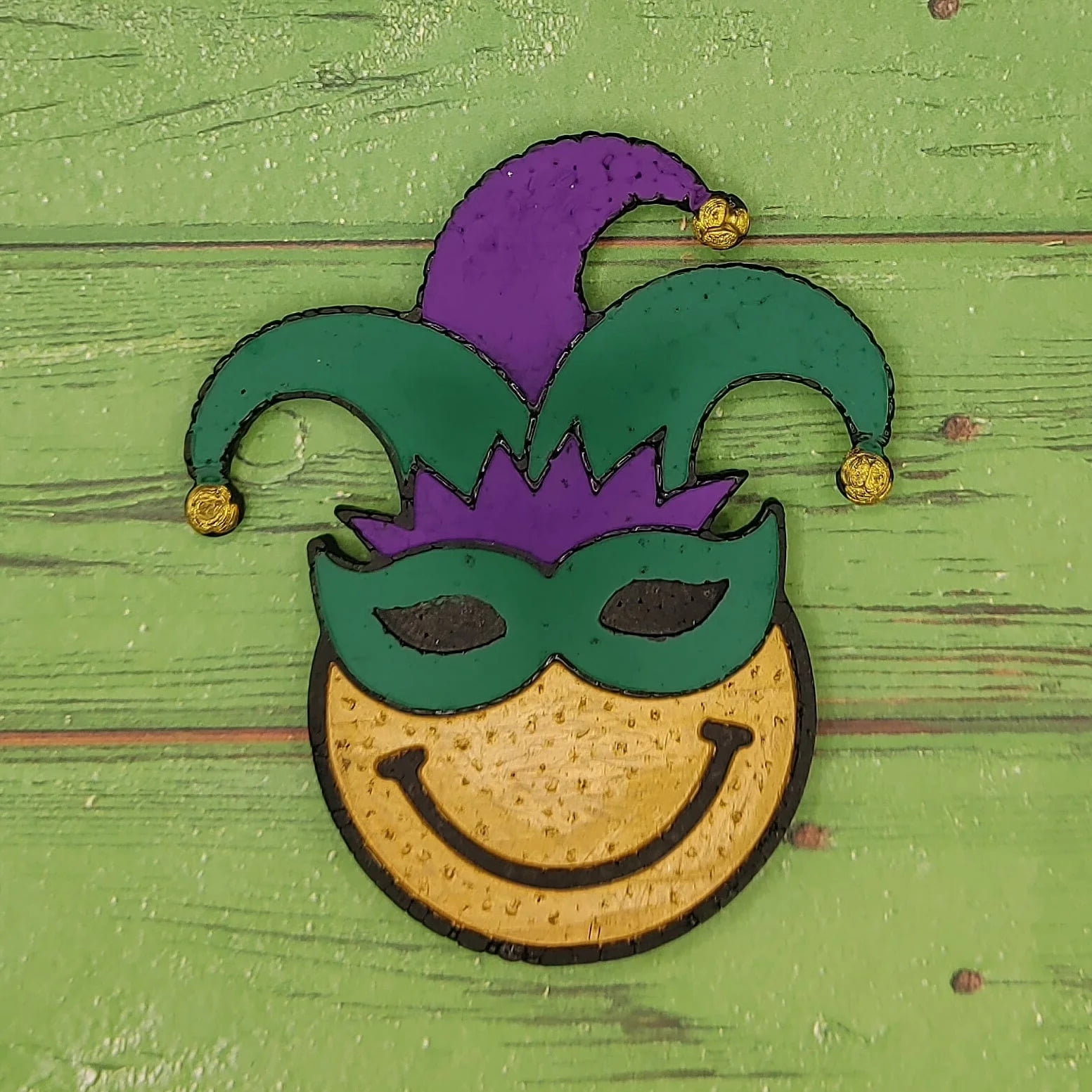 Mardi Gras Smiley Silicone Freshie Mold