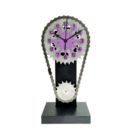 

Veki Vintage Decorative Rotating Gear Clock Pendant Home Decor Clarinet Ornament