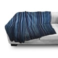 thumbnail image 3 of Harbour Stripe Soft Flannel Fleece Throw Blanket, Vibrant Nvay Blue Background with Thin Vertical Lines Modern Design, Cozy Plush for Indoor and Outdoor Use, 50" x 70", Navy Blue Teal, by Ambesonne, 3 of 6