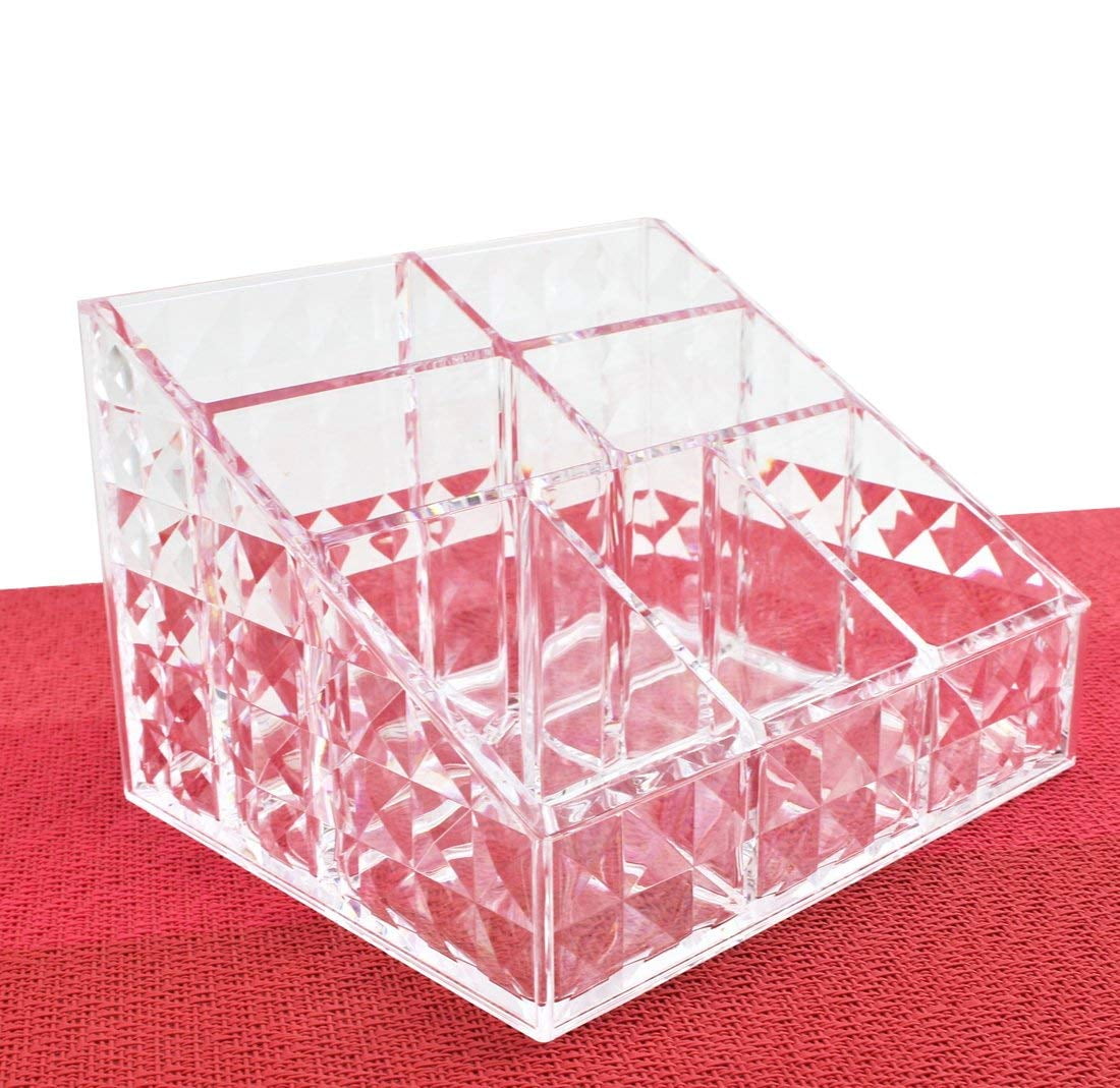 Clear Acrylic Brush and Other Items Organizer with 7 Compartments