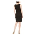 thumbnail image 2 of Cappagallo Womens Brook Embroidered Evening Sheath Dress Black 8, 2 of 4