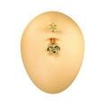 thumbnail image 2 of Surgical Steel Belly Button Ring Curved Barbell 14 Gauge with Bee Gem, 2 of 3