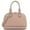 Dusty Pink, variant on FashionPuzzle Zip-Around Saffiano Classic Dome Satchel (Travertine)