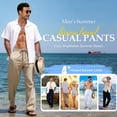thumbnail image 5 of Xidunhg Men's Linen Pants Casual Beach Summer Pant Elastic Waist Drawstring Lightweight Trousers, 5 of 10