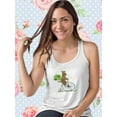 thumbnail image 2 of Dog On A Unicycle Racerback Tank Women -Fab Funky Designs, Female Small, 2 of 4