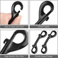 thumbnail image 6 of NOGIS 6 Pieces Double Ended Bolt Snaps Hook Zinc Alloy Double Trigger Clips Home Pet Accessory for Linking Dog Leash Collar Leash Key Chain Horse Tack Pet Sling Feed Buckets (3.5 Inch-Black), 6 of 7