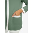 thumbnail image 4 of Jessica London Women's Plus Size Tipped Boxy Cardigan, 4 of 4