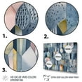 thumbnail image 3 of Designart Abstract Geometric framed wall art decor, Geometric framed wall art, Endless Blue and White Geometry I , Blue Modern Gold framed wall art, 40x30 inches Gold Frame, 3 of 5