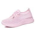 thumbnail image 3 of Women's Mesh Quick Drying Water Shoes Breathable Lace Up Athletic Shoes Lightweight Non Slip Sneakers Pink Size 7, 3 of 4