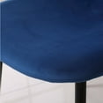 thumbnail image 4 of Roundhill Furniture Lassan Contemporary 5-Pc Dining Set, White Round Dining Table and 4 Chairs, Blue, 4 of 11