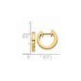 thumbnail image 4 of Auriga 14k Yellow Gold 2mm Hinged Hoop Earrings for Women(L- 9mm, W- 2.5mm), 4 of 6