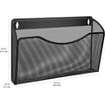 thumbnail image 2 of Artrylin Mesh File Holder Wall Organizer 1 Pockets Hanging File Organizers Wall Mounted Paper Organizer Holders Wall Bins for Office and Home, Black, 2 of 7