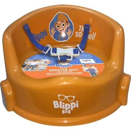 Blippi 15 inch Toddler Feeding Booster Seat by Dream Gro. Orange, Unisex