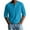 Blue, variant on Men's Long Sleeve Henley Shirt Button-Front Placket Pullover With Chest Pocket Casual Versatile Daily Wear Top