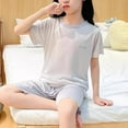 thumbnail image 5 of ATOGUTA Kids Outfits Set 2Pcs Summer Sleepwear Soft T Shirt Top Pants Outfits Gray, Size 3-16 Years, 5 of 5