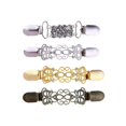 thumbnail image 1 of 4pcs Women Sweater Clips Alloy Hollow Creative Diamond Shawl Scarves Blouse Sweaters Connection Buckles Clips Brooches, 1 of 3