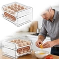 thumbnail image 4 of BotaniNest Egg Holder For Fridge Egg Container Holders Dispenser For Refrigerator 32 Eggs Space Saving Eggs Organizer Drawer With Date Display For Refrigerator Countertop Kitchen, 4 of 7