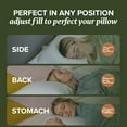 thumbnail image 4 of Summer Sanctuary Queen Pillow - Cooling Qmax Adjustable Down Alternative Pillow w/Extra Fill, Ideal for Side Back Stomach Sleepers, 4 of 8
