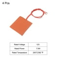 thumbnail image 3 of Unique Bargains Silicone Heating Pad, 12V 7.5W Heater Film Flexible Heating Plate 50mmx50mm Heater Mat, Pack of 4, 3 of 4