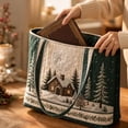 thumbnail image 5 of Christmas Quilted Tote Bag for Women,Large Open‑Top Foldable Shoulder Carryall Bag,Versatile Handbag for Travel,Work,College,Shopping and Daily Use F, 5 of 6