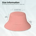thumbnail image 3 of Kdxio Reflective Bucket Hat - Houndstooth With Red And White Print Bucket Hat for Men,Women, 3 of 6