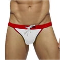 thumbnail image 2 of FcBaudy Men's Low Waist Solid Color High Vent Swimming Trunks Underpants Men Pants, 2 of 5