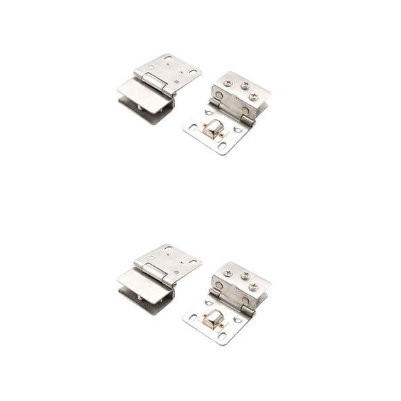 Kenally Stainless Steel Glass Hinge Anti-corrosive Punch-free Door Bathroom Shop Kitchen Cupboard Hardware Home Hinges Type1 NO1