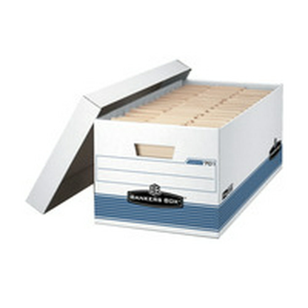 Bankers Box Legal Size File Storage Box with Lid, 15 x 10 x 24 in