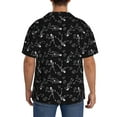 thumbnail image 3 of KLL Cute Skull Print Men's Shirt Short Sleeve Button Down Summer Cuba Beach Shirts- XX-Large, 3 of 5