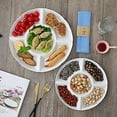 thumbnail image 4 of Plateau en Plastique pour Aliments Fruits Bonbons Plateau d'Apéritif Assiette de Service avec 5 Compartiments, 4 of 5