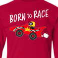 thumbnail image 4 of Inktastic Born to Race- Red Race Car Long Sleeve Youth T-Shirt, 4 of 5