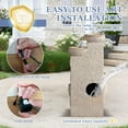 thumbnail image 6 of Haverchair Outdoor 5-Tiers Cascading Rock Water Fountain, Waterfall Fountain with 5 LED Lights, Beige Bowl Feature Fountains and Waterfalls for Garden or Patio, Yard, and Deck Decor, 6 of 9